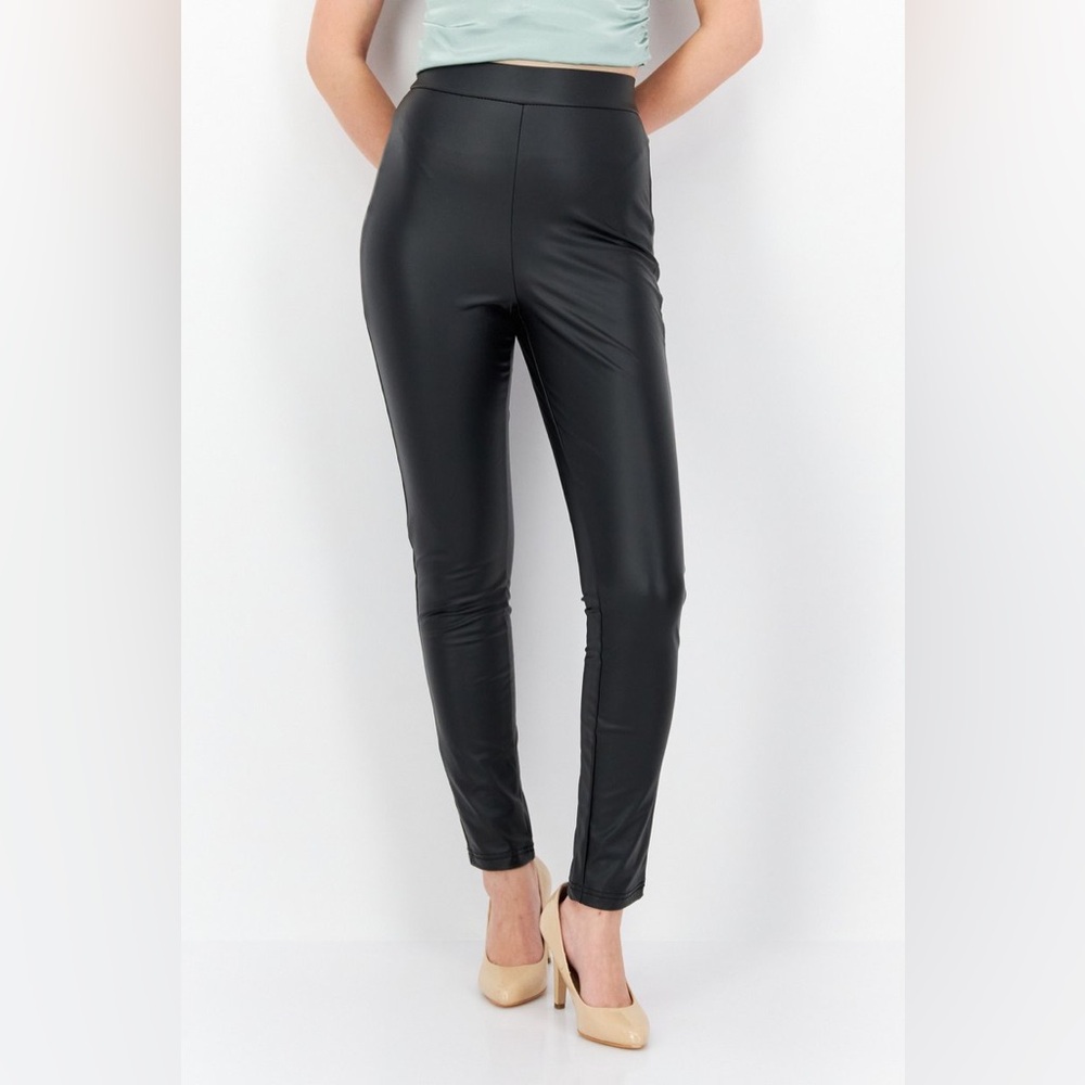 Black Faux Leather Leggings
